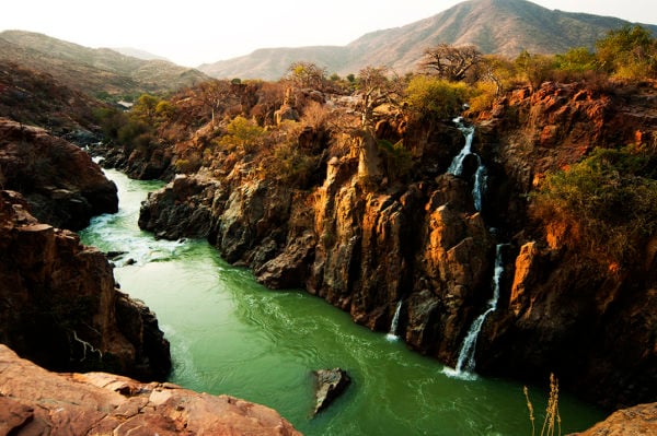 Epupa falls on Kunene river, Namibia/Angola border