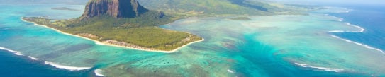 Aerial view of Mauritus