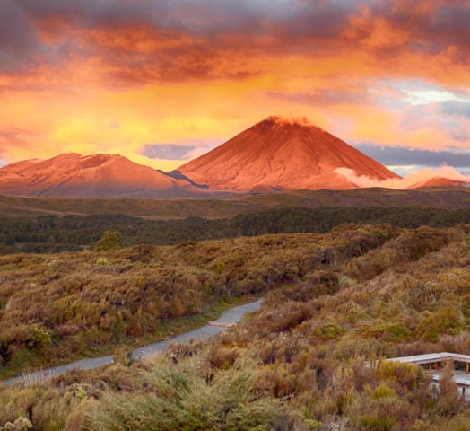 Sunset at Mt Ngauruho, New Zealand