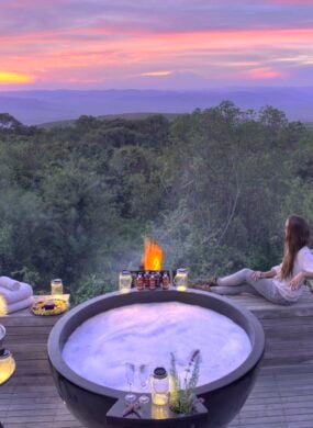 Honeymoon hot tub, The Highlands Ngorongoro, Tanzania