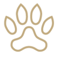 Gold pawprint icon